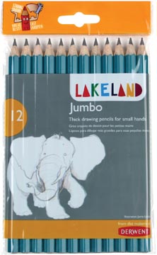 [700267] Lakeland crayons graphite jumbo hb, paquet de 12 pièces