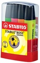 Stabilo boss original surligneur, desk set parade de 4 pièces en couleurs assorties