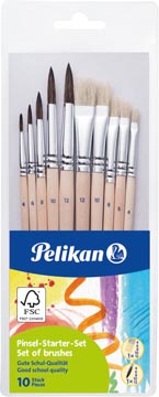 [700405] Pelikan set pinceaux , blister de 10 pièces