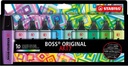 Stabilo boss original surligneur arty, étui en carton de 10 pièces en couleurs assorties