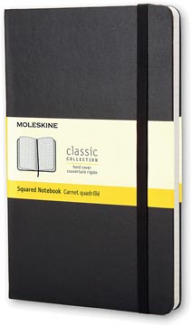 [701139] Moleskine carnet de notes, ft 13 x 21 cm, geruit, couverture solide, 240 pages, noir