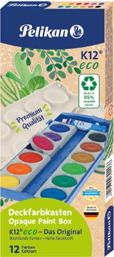 [701174] Pelikan boîte de couleurs aquarelle 735/k12 eco, 12 godets