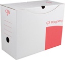 Pergamy boîte à archives, 15 x 25 x 33 (l x h x p), blanc, montage automatique