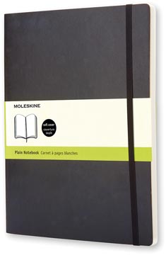 [707261] Moleskine carnet de notes, ft 19 x 25 cm, uni, couverture flexible, 192 pages, noir
