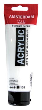 [7091042] Amsterdam peinture acrylique tube de 120 ml, blanc de zinc