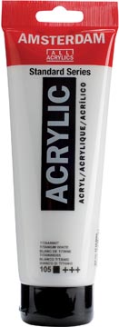 [7091052] Amsterdam peinture acrylique tube de 120 ml, blanc de titane