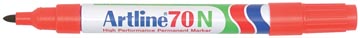 [70R] Artline marqueur permanent 70n rouge