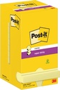 Post-it super sticky z-notes, 90 feuilles, ft 76 x 76 mm, jaune, paquet de 12 blocs