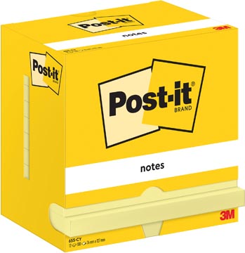 [7129165] Post-it notes, 100 feuilles, ft 76 x 127 mm, jaune, paquet de 12 blocs