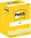 Post-it notes, 100 feuilles, ft 76 x 102 mm, jaune, paquet de 12 blocs