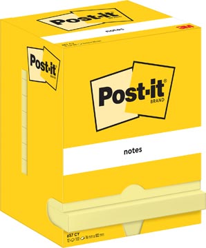 [7129168] Post-it notes, 100 feuilles, ft 76 x 102 mm, jaune, paquet de 12 blocs