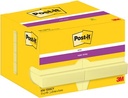Post-it super sticky notes, 90 feuilles, ft 51 x 76 mm, jaune, paquet de 12 blocs