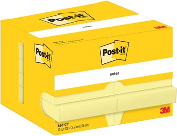 [7129170] Post-it notes, 100 feuilles, ft 51 x 76 mm, jaune, paquet de 12 blocs
