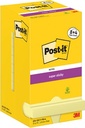 Post-it super sticky notes, 90 feuilles, ft 76 x 76 mm, jaune, 8 + 4 gratuit