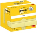 Post-it notes, 100 feuilles, ft 38 x 51 mm, jaune, 8 + 4 gratuit