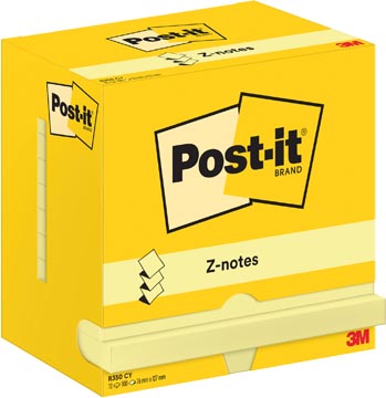 [7129186] Post-it z-notes , 100 feuilles, ft 76 x 127 mm, jaune, paquet de 12 blocs