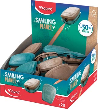 [71421FM] Maped smiling planet taille-crayon pulse, 1 trou, présentoir de 28 pièces