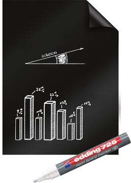 [7159200] Legamaster magic-chart film tableau noir, ft 60 x 80 cm, noir, rouleau de 25 feuilles