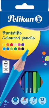 [724005] Pelikan crayon de couleur rond, étui de 12 pièces en couleurs assorties