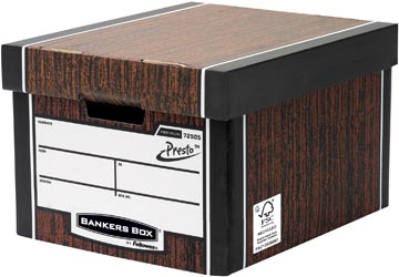 [7250513] Bankers box premium boîte archivage standard, ft 33 x 25,4 x 38,1, grain de bois