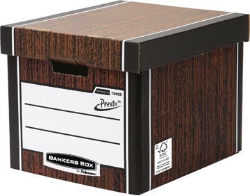 [7260520] Bankers box premium boîte archivage haut de gamme, ft 33 x 29,8 x 38,1 cm, grain de bois