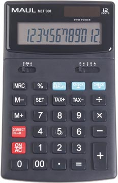 [7269690] Maul calculatrice de bureau mct 500, check & correct, noir