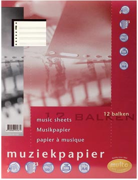 [7310130] Multo papier à musique, ft a4, 23 trous