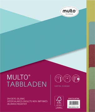 [7310700] Multo intercalaires ft a5, 5 onglets, perforation 17 trous, carton de 250 g/m².