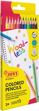 [73412] Jovi crayon de couleur woodless, étui cartonné de 12 pièces
