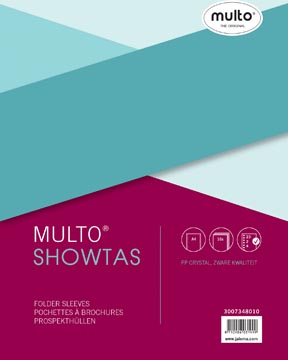 [7348010] Multo pochette perforée, ft a4, perforation 23 trous, lisse, paquet de 10