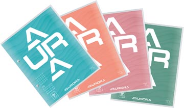 [75CDQ5] Aurora bloc de cours, ft 16,5 x 21 cm, 75 feuilles, 2 trous, quadrillé 5 mm
