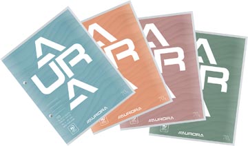 [75CDT] Aurora bloc de cours, ft 16,5 x 21 cm, 75 feuilles, 2 trous, ligné