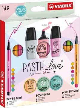 [77/5-8-5] Stabilo pastellove set, coffret de 18 pièces