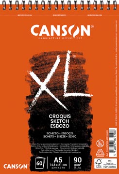 [C200787220] Canson album de croquis xl, ft 14,8 x 21 cm (a5), bloc de 60 feuilles