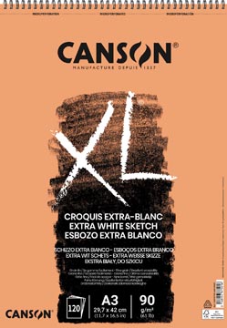 [787501] Canson album de croquis xl extra white ft 29,7 x 42 cm (a3)