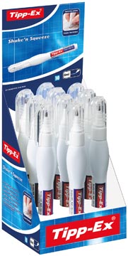 [8024203] Tipp-ex shake'n squeeze stylo correcteur, présentoir de 10 pièces