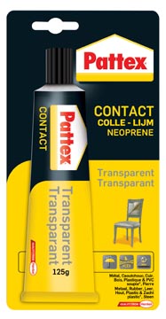 [80410] Pattex colle de contact transparent, tube de 125 g, sous blister