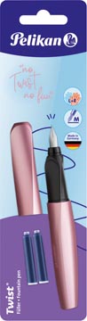 [806268] Pelikan twist stylo plume, sous blister, rose (girly rose)