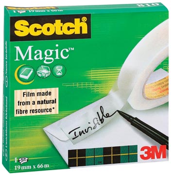 [8101966] Scotch ruban adhésif magic tape, ft 19 mm x 66 m
