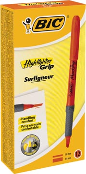[8119330] Bic surligneur highlighter grip, orange, boîte de 12 pièces