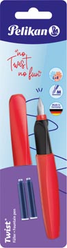[814805] Pelikan twist stylo plume, sous blister, rouge (fiery red)