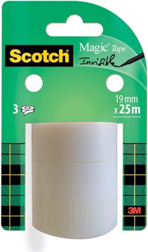 [81925R3] Scotch ruban adhésif magic tape, 19 mm x 25 m, 3 rouleaux