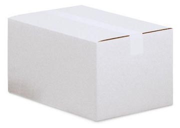 [8210160] Boîte d'expédition, cannelure simple, 3 mm, blanc ft 370 x 250 x 145 mm