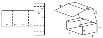 [8210195] Boîte d'expédition, cannelure simple, 3 mm, brun, ft 229 x 195 x 17 mm