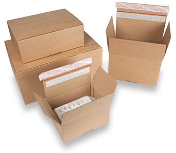 [8210200] Boîte d'expédition, emballage de livre avec bande adhesive, brun, ft 230 x 160 x 80 mm