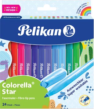[822312] Pelikan colorella star feutre, étui de 24 pièces