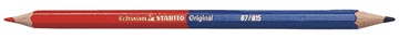 [8242] Stabilo original rouge/bleu crayon