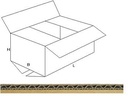 Boîte d'expédition, une cannule et demi, 4,5 mm, brun, ft 305 x 215 x 250 mm
