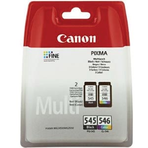 [8287B6] Canon cartouche d'encre pg-545/cl-546, 180 pages, oem 8287b006, 4 couleurs