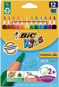 Bic crayon de couleur ecolutions evolution triangl 12 crayons en étui cartonné